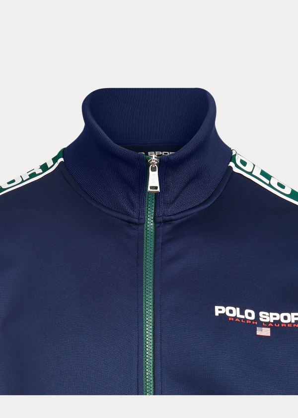 Ralph Lauren Polo Sportovní Track Fleece Jacket Tmavě Blankyt | 2nUKZ8R4