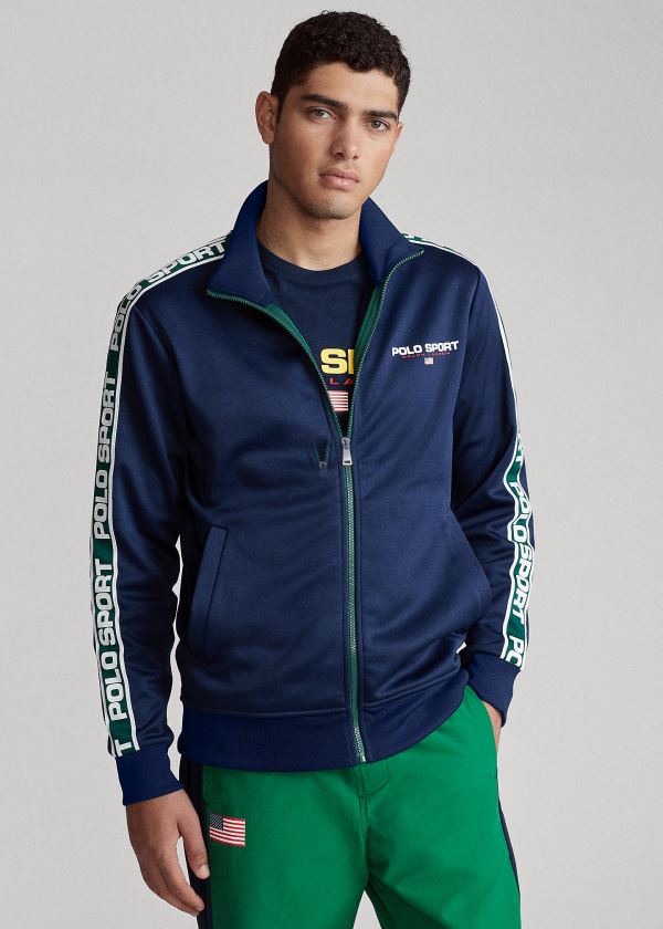 Ralph Lauren Polo Sportovní Track Fleece Jacket Tmavě Blankyt | 2nUKZ8R4