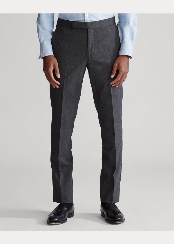 Ralph Lauren Polo Stretch Glen Plaid Suit Černé Šedé | hyNnbfir