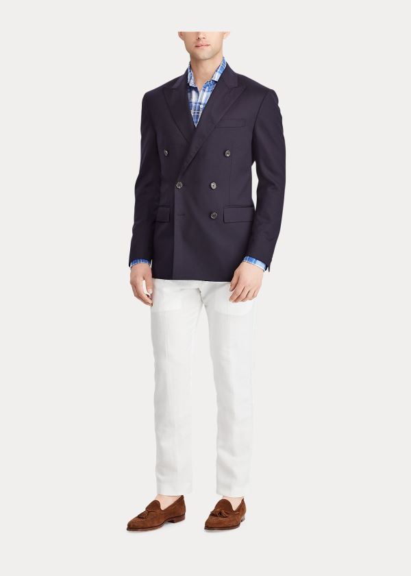 Ralph Lauren Polo Stretch Wool Sportovní Coat Tmavě Blankyt | CZIAqAHJ