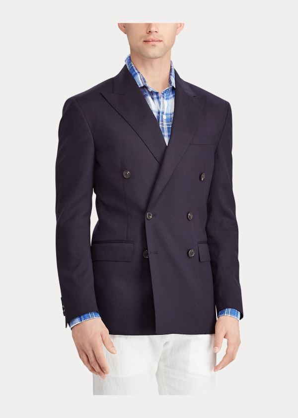 Ralph Lauren Polo Stretch Wool Sportovní Coat Tmavě Blankyt | CZIAqAHJ