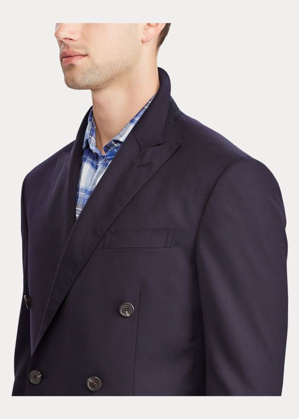 Ralph Lauren Polo Stretch Wool Sportovní Coat Tmavě Blankyt | CZIAqAHJ