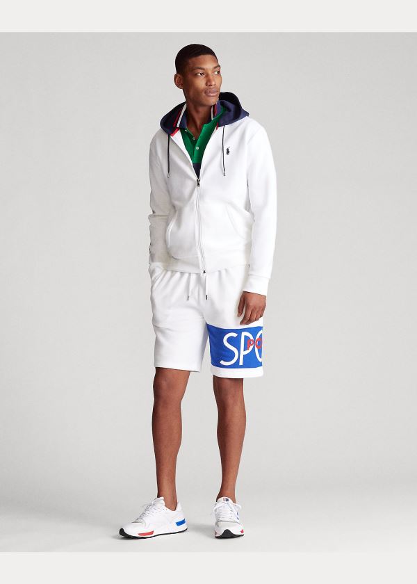Ralph Lauren Polo Tenisové Double-Knit Hoodie Bílé | tj09t6Hg