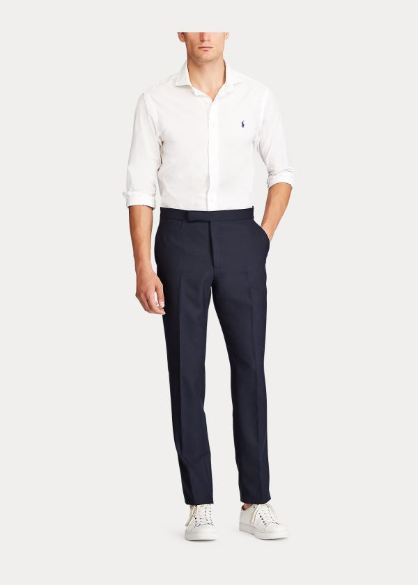 Ralph Lauren Polo Traveler Wool Trouser Tmavě Blankyt | JtDojCLf