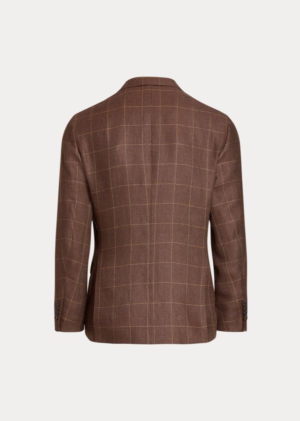 Ralph Lauren Polo Windowpane Sportovní Coat Hnědé | lnGgMhno