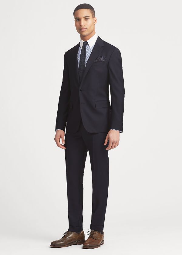 Ralph Lauren Polo Wool Twill Suit Tmavě Blankyt | THzWJLUE