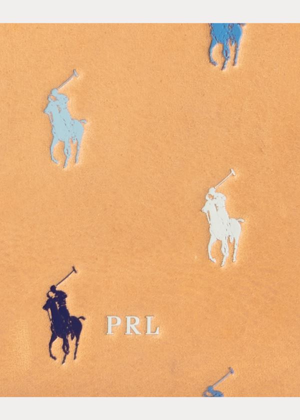 Ralph Lauren Pony Læder Zip Wallet Hnědožlutý Viacfarebný | 1YGbJ2Vc