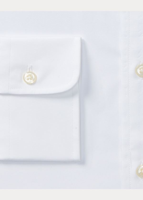 Ralph Lauren Poplin Spread-Collar Shirt Bílé | a0cbbBYR