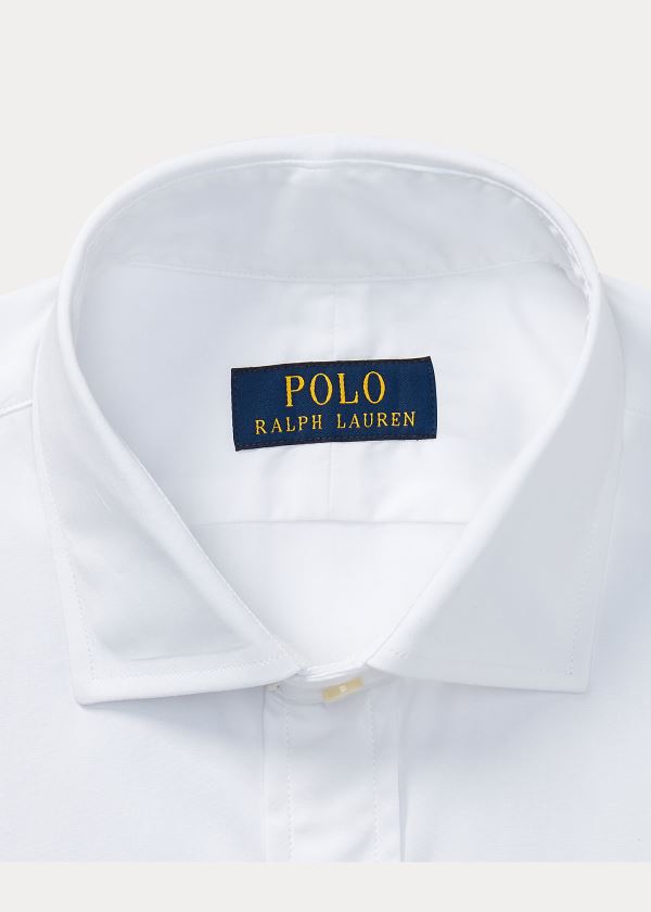 Ralph Lauren Poplin Spread-Collar Shirt Bílé | a0cbbBYR