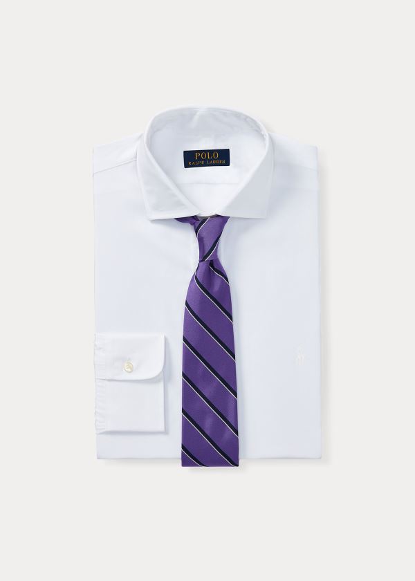 Ralph Lauren Poplin Spread-Collar Shirt Bílé | a0cbbBYR