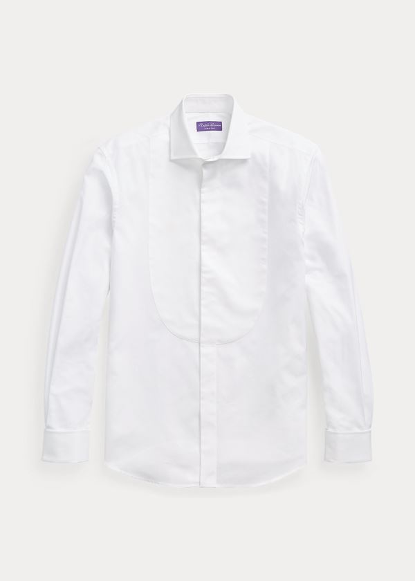 Ralph Lauren Poplin Tuxedo Shirt Bílé | cPleZeza