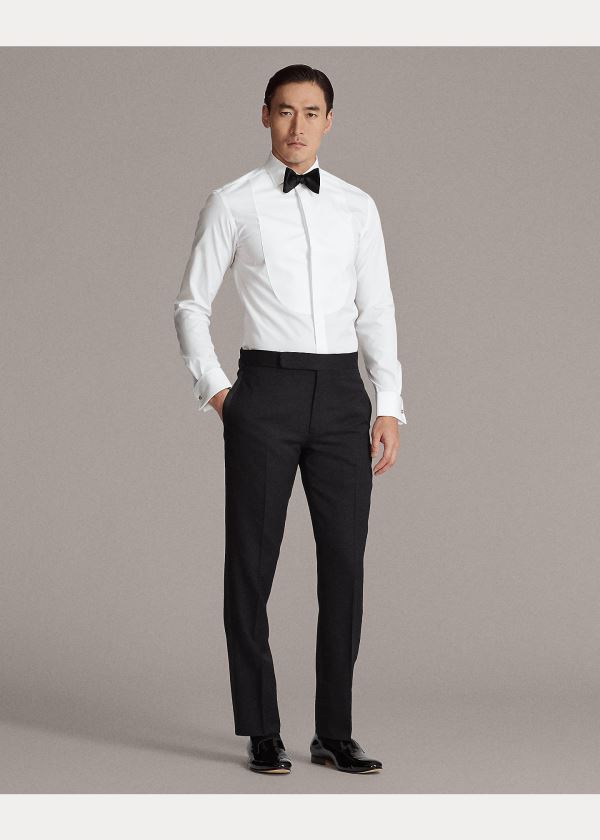 Ralph Lauren Poplin Tuxedo Shirt Bílé | cPleZeza
