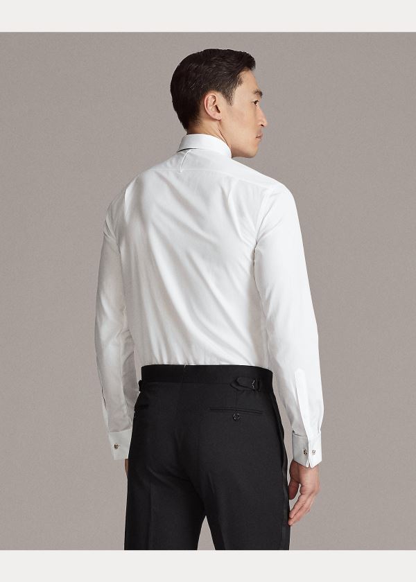 Ralph Lauren Poplin Tuxedo Shirt Bílé | cPleZeza