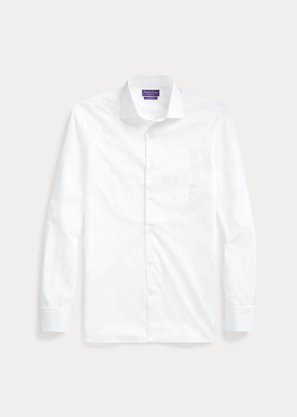 Ralph Lauren Poplin Tuxedo Shirt Bílé | mQfCebsd