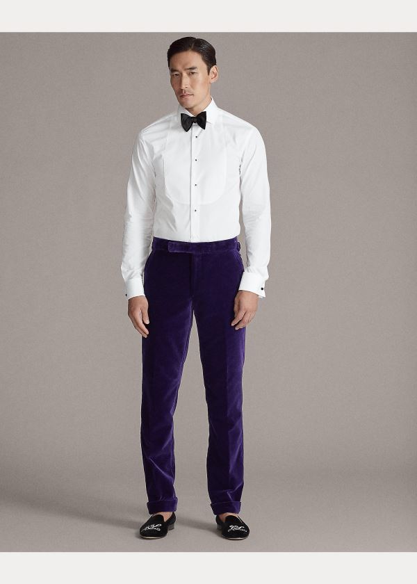 Ralph Lauren Poplin Tuxedo Shirt Bílé | mQfCebsd