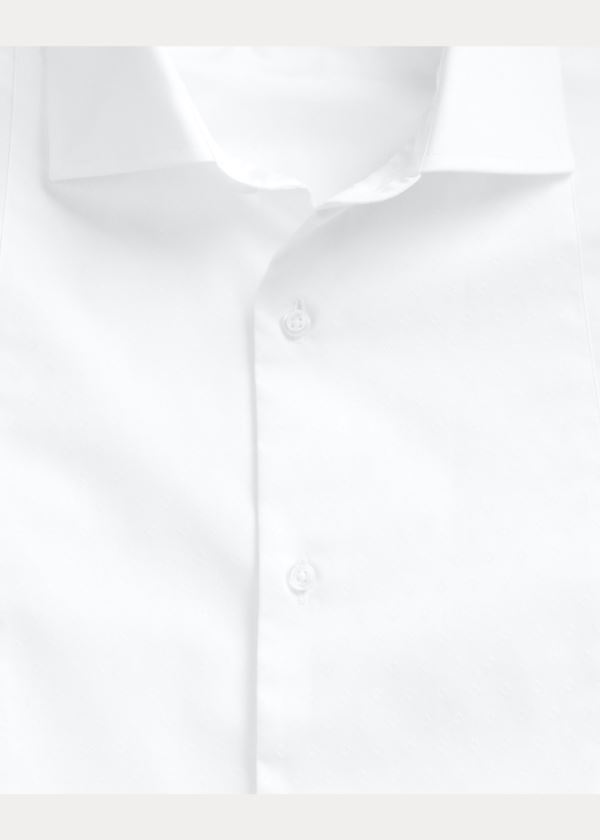 Ralph Lauren Poplin Tuxedo Shirt Bílé | mQfCebsd