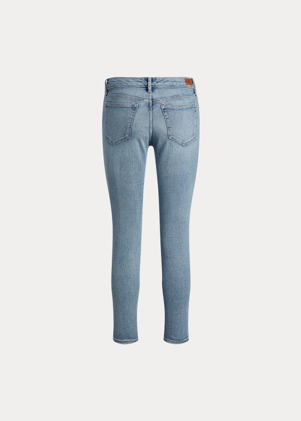 Ralph Lauren Premier Skinny Ankle Jean Světle Indigo Blankyt Světle Modré | l1tGpr82