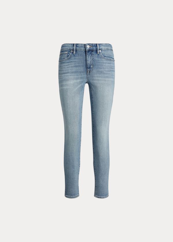 Ralph Lauren Premier Skinny Ankle Jean Světle Indigo Blankyt Světle Modré | l1tGpr82