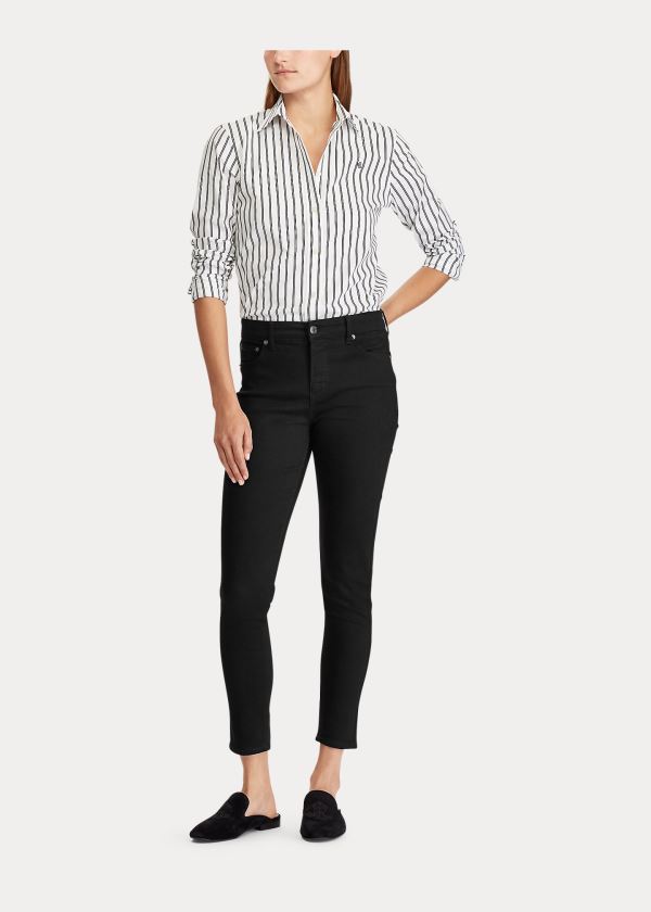 Ralph Lauren Premier Skinny Ankle Jean Černé Blankyt Světle Modré | tHnjjr3v