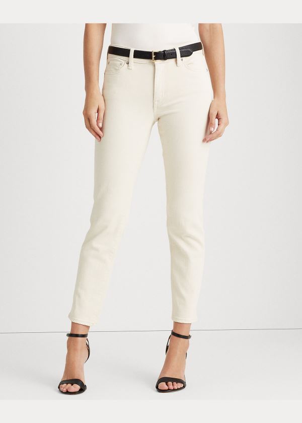Ralph Lauren Premier Straight Ankle Jean Krém Blankyt Světle Modré | FScVI00N