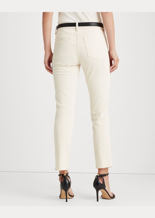 Ralph Lauren Premier Straight Ankle Jean Krém Blankyt Světle Modré | FScVI00N