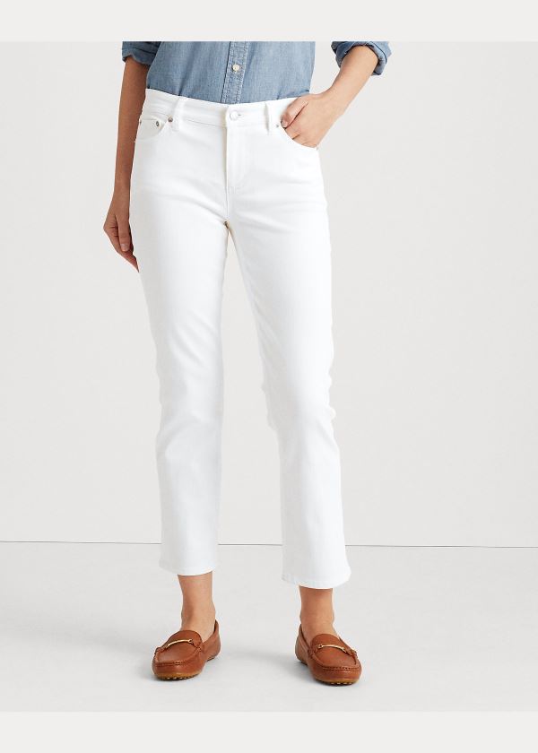 Ralph Lauren Premier Straight Ankle Jean Bílé Blankyt Světle Modré | HKpCj3qo