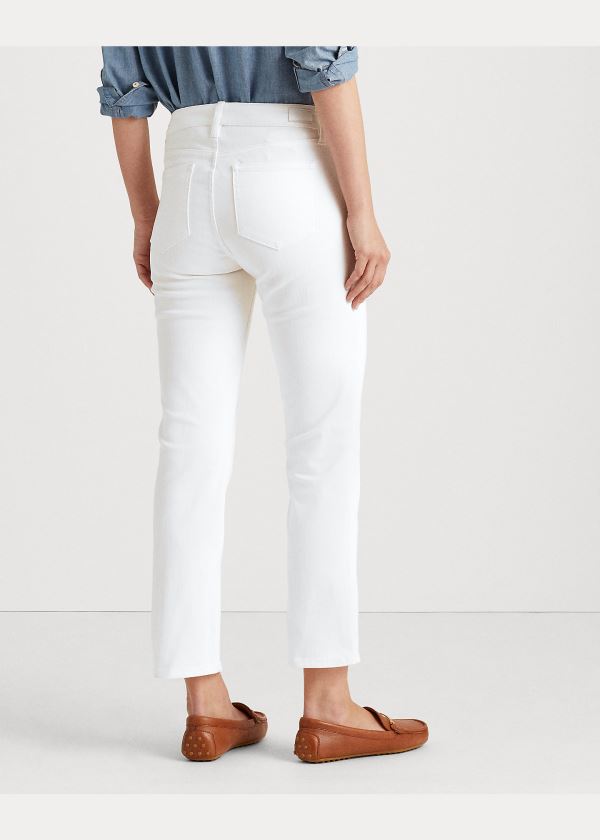 Ralph Lauren Premier Straight Ankle Jean Bílé Blankyt Světle Modré | HKpCj3qo