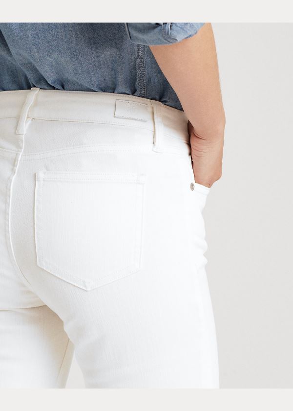 Ralph Lauren Premier Straight Ankle Jean Bílé Blankyt Světle Modré | HKpCj3qo