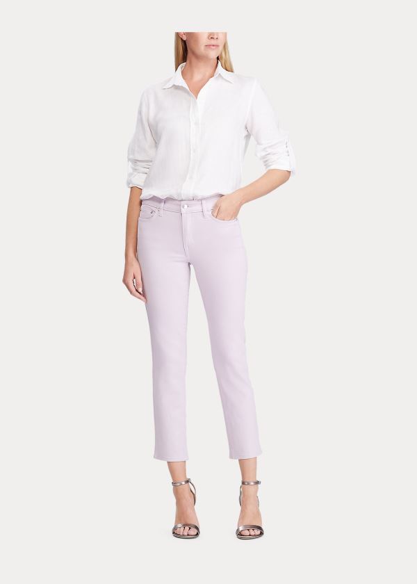 Ralph Lauren Premier Straight Ankle Jean Světle Fialové | P84fhB2y