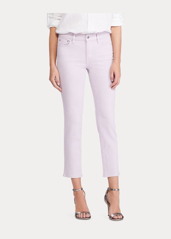 Ralph Lauren Premier Straight Ankle Jean Světle Fialové | P84fhB2y