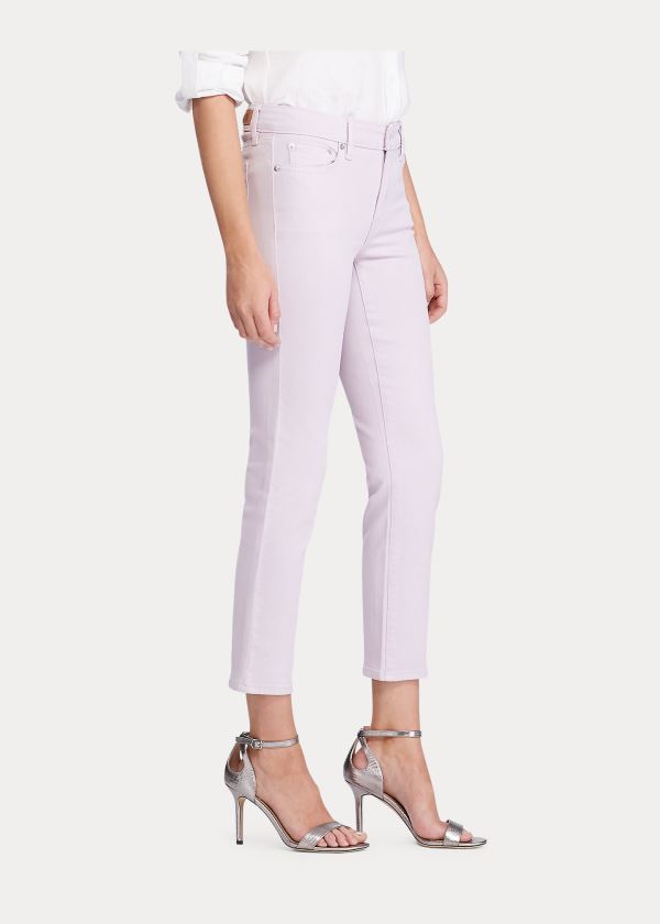 Ralph Lauren Premier Straight Ankle Jean Světle Fialové | P84fhB2y