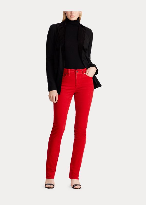 Ralph Lauren Premier Straight Corduroy Pant Červené | NHVc60My