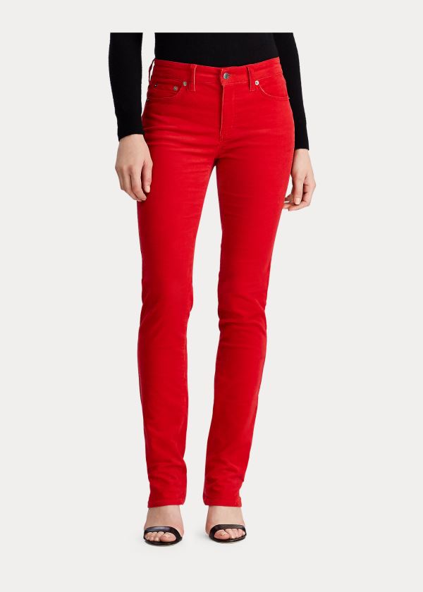 Ralph Lauren Premier Straight Corduroy Pant Červené | NHVc60My