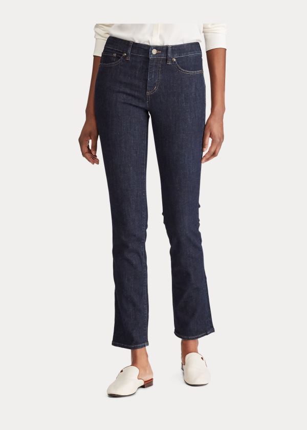 Ralph Lauren Premier Straight Curvy Jean Tmavě Blankyt Blankyt Světle Modré | 5hL79VW1