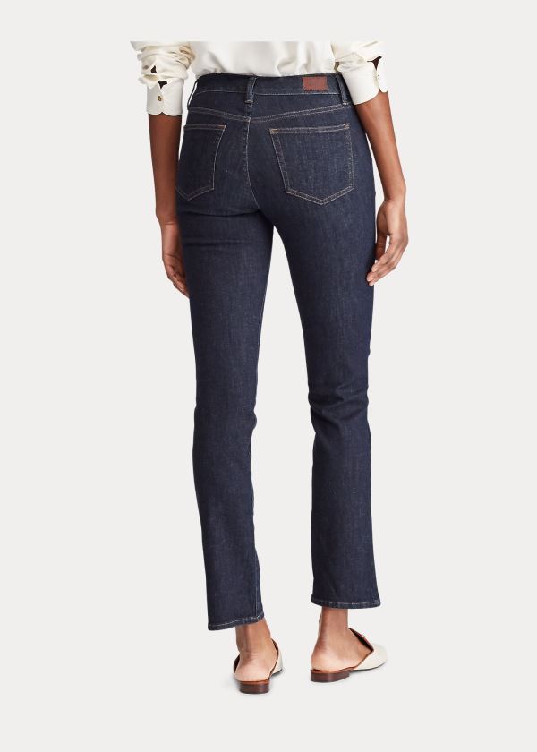 Ralph Lauren Premier Straight Curvy Jean Tmavě Blankyt Blankyt Světle Modré | 5hL79VW1