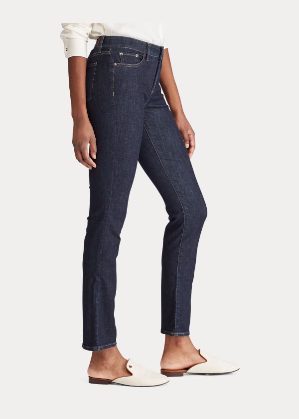 Ralph Lauren Premier Straight Curvy Jean Tmavě Blankyt Blankyt Světle Modré | 5hL79VW1