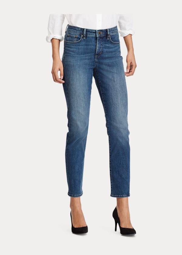 Ralph Lauren Premier Straight Curvy Jean Blankyt Blankyt Světle Modré | KHC7QWGy