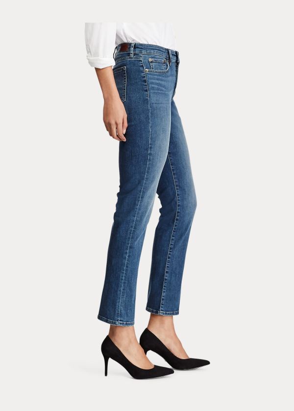 Ralph Lauren Premier Straight Curvy Jean Blankyt Blankyt Světle Modré | KHC7QWGy