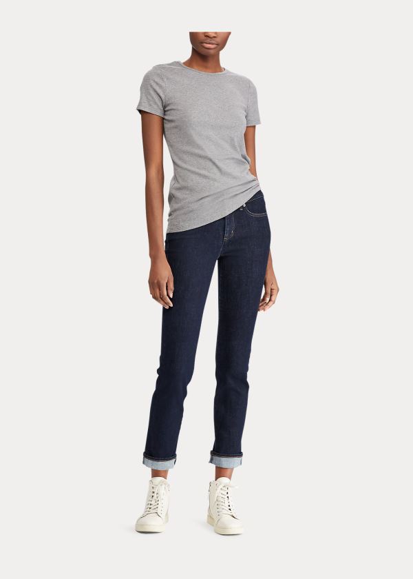 Ralph Lauren Premier Straight Jean Tmavě Blankyt Blankyt Světle Modré | JaunsGPD