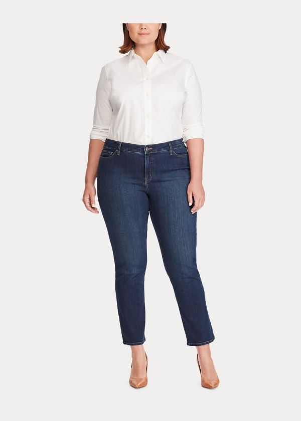 Ralph Lauren Premier Straight Jean Tmavě Královská Modrá Blankyt Blankyt Světle Modré | nAoUEHvE