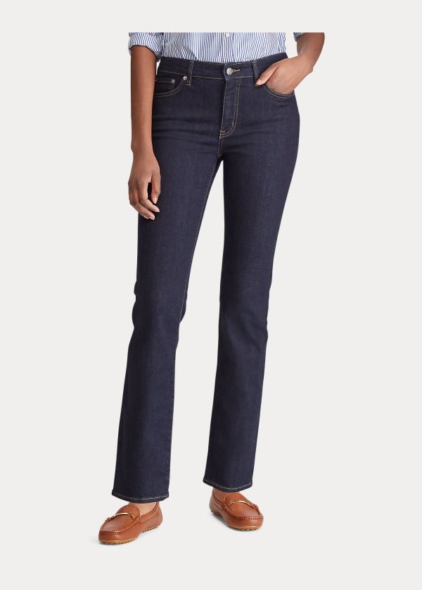 Ralph Lauren Premier Straight Jean Černé Blankyt Světle Modré | CidS129F