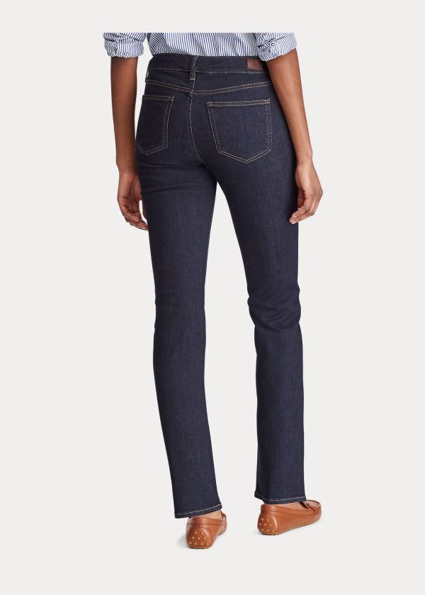 Ralph Lauren Premier Straight Jean Černé Blankyt Světle Modré | CidS129F