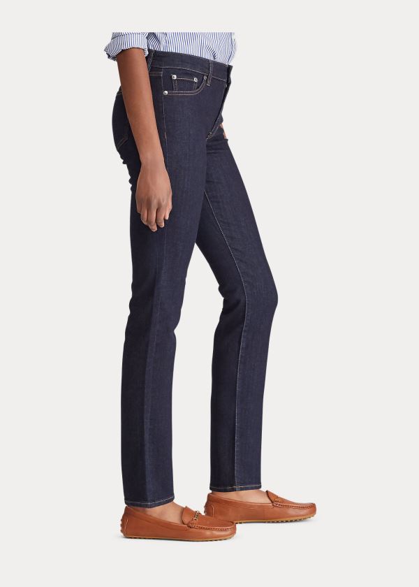Ralph Lauren Premier Straight Jean Černé Blankyt Světle Modré | CidS129F