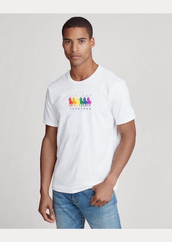 Ralph Lauren Pride Bavlněné Graphic Tee Bílé | 4NkxLDa4