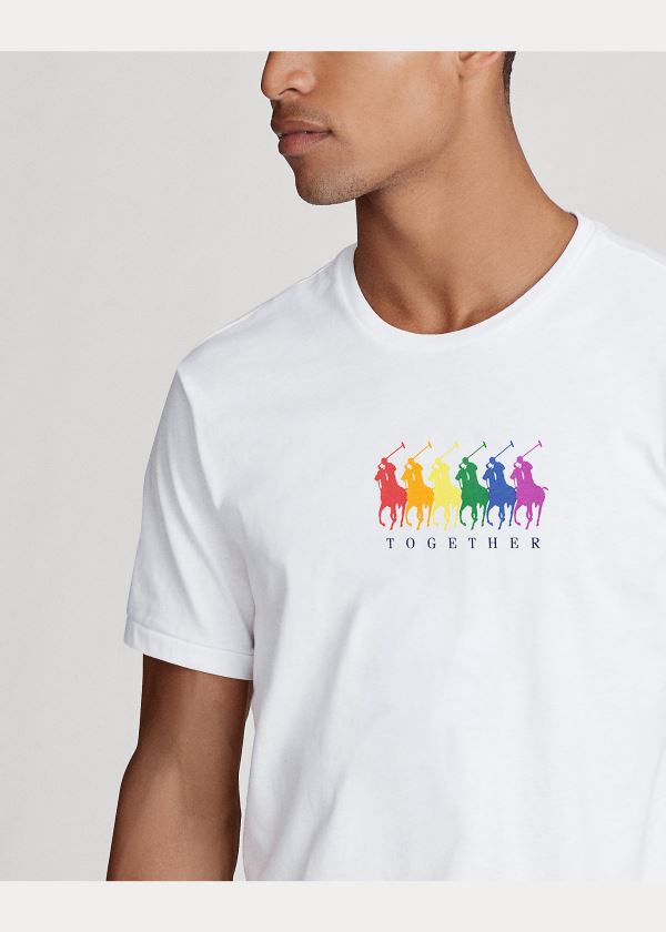 Ralph Lauren Pride Bavlněné Graphic Tee Bílé | 4NkxLDa4
