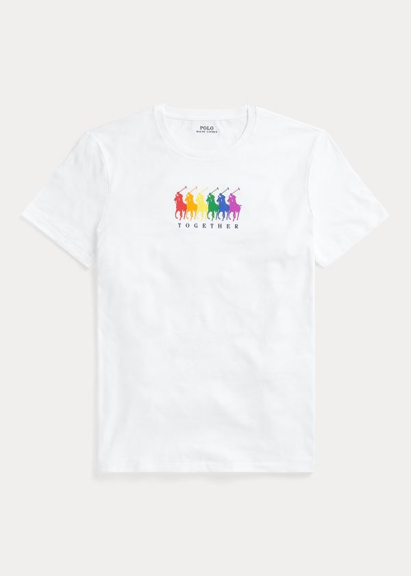 Ralph Lauren Pride Bavlněné Graphic Tee Bílé | 4NkxLDa4