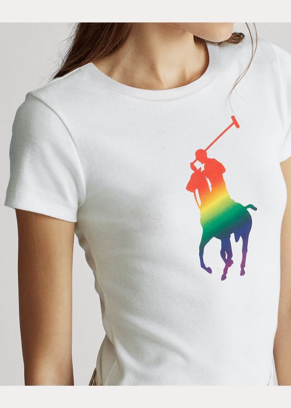 Ralph Lauren Pride Big Pony Bavlněné Tee Bílé | fuox8woX