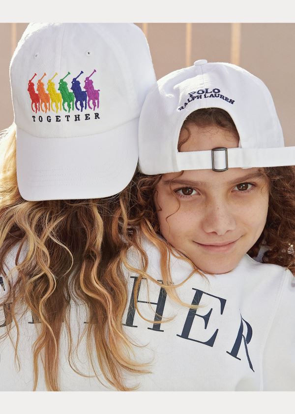 Ralph Lauren Pride Chino Ball Cap Bílé | ZjsjFxqw