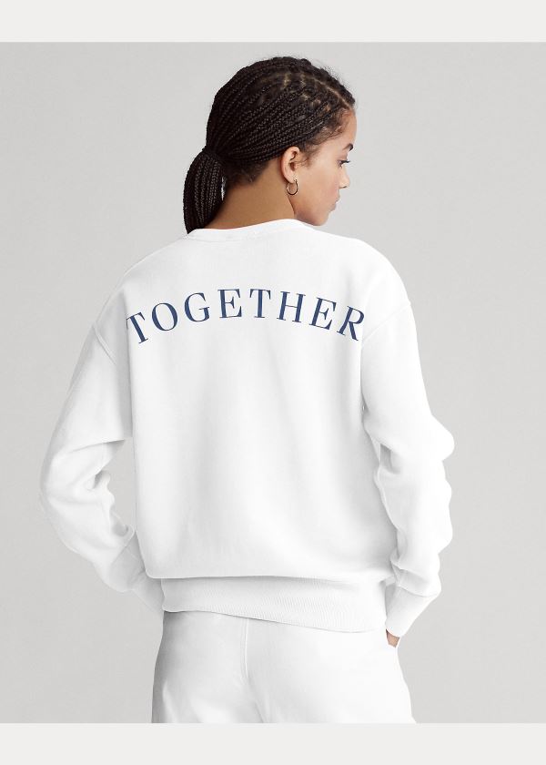 Ralph Lauren Pride Fleece Sweatshirt Bílé | ByqGiw0N