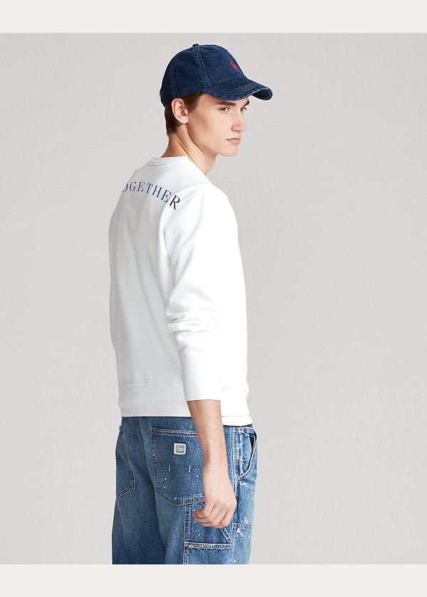 Ralph Lauren Pride Fleece Sweatshirt Bílé | ByqGiw0N